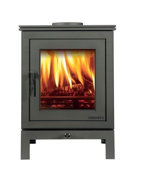 Chesney's Shoreditch 4 Woodburning Stove - The Shoreditch 4 Series wood burning stove is DEFRA exempt for use in smoke control areas which means it can be safely and legally used to burn logs in all major cities and towns throughout the UK. <hr /> *Model shown in silver which is an additional cost.