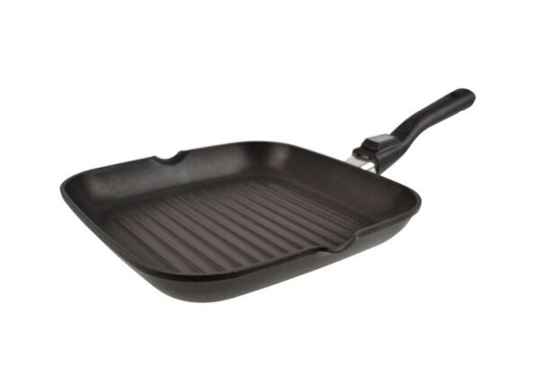 AGA Cast Aluminium 26cm Square Grill Pan - <span style="float: none; background-color: #ffffff; color: #3a3a3a; cursor: text; font-family: Georgia,'Times New Roman','Bitstream Charter',Times,serif; font-size: 100%; font-style: inherit; font-variant: normal; font-weight: inherit; letter-spacing: normal; text-align: left; text-decoration: none; text-indent: 0px; text-transform: none;">Italian made AGA Cast Aluminium cookware range featuring Teflon Platinum plus coating, a superior scratch resistant coating with a 5 year guarantee on the cookware as well as the coating. This PTFE non-stick coating allows you to fry, grill, bake and roast a healthy meal with little or no fat and cleaning is easy with just a short soak in hot, soapy water lifting off the most burnt on food.</span>