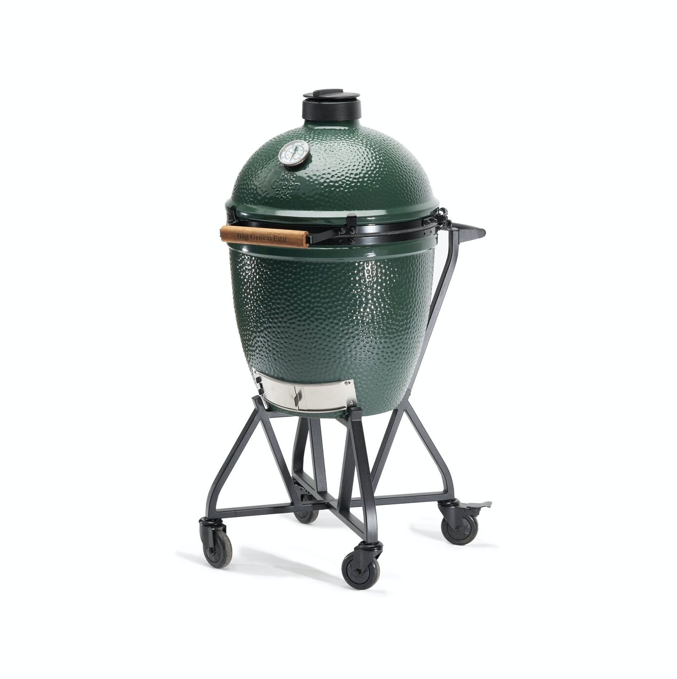 Big Green Egg In metal nest stand