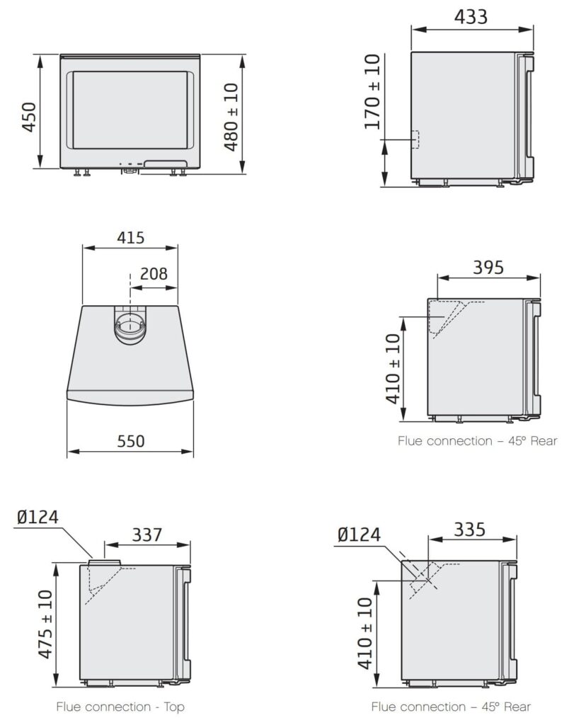 Contura i5 stove dimensions