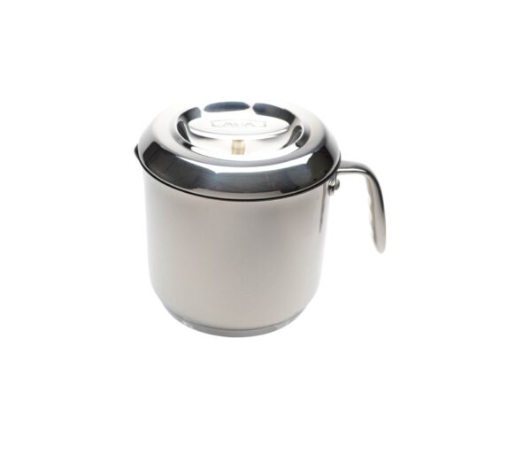 Stainless Steel Sauce Pots - Designed exclusively for AGA Cookshop, the extremely versatile saucepot features an impact bonded base with high conductivity aluminium disc to allow the heat to extend the full radius of the pot. Featuring a unique flat lid with AGA branded oval shape lid knob, designed for stacking and easy storage.