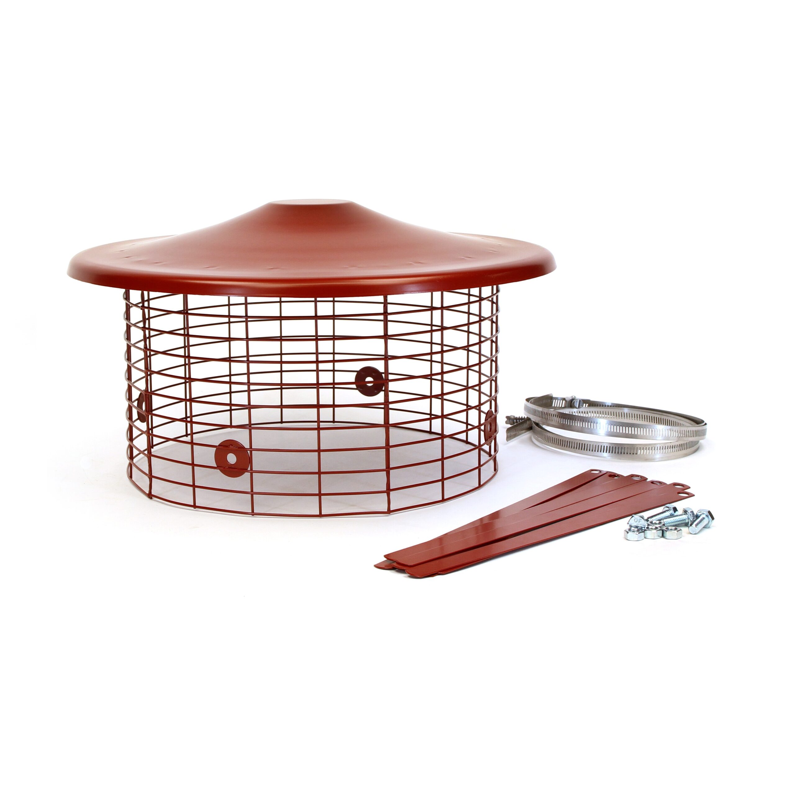 Chimney Topguard Dia Band Fix (300mm diameter) Terracotta 1 Topguard 2 300mm