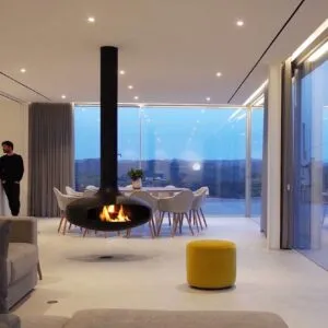 Focus Domofocus Suspended Rotating Open Fire