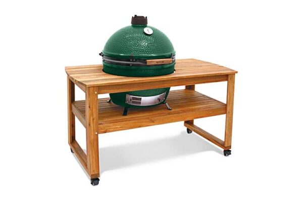 Acacia Table Cover for XL Big Green Egg - This Big Green Egg Ventilated Cover is perfect to protect your XLarge EGG in Acacia Table.