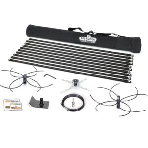 Chimney power sweeping kit for open fires and large chimneys