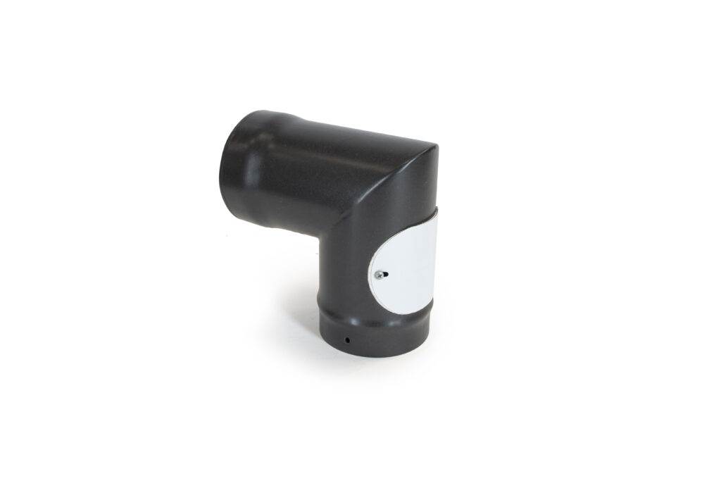 90° Bend with Access Door for 150mm i/d flue Vitreous Enamel Flue