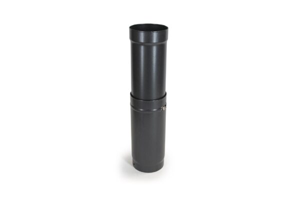 Adjustable Pipe - Vitreous Enamel Flue Pipe - Matt Black