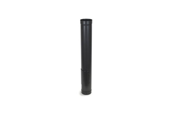 900mm (3ft) Pipe with Access Door - Vitreous Enamel Flue Pipe - Matt Black