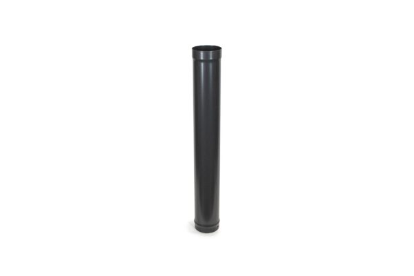 900mm (3ft) Length Pipe - Vitreous Enamel Flue Pipe - Matt Black