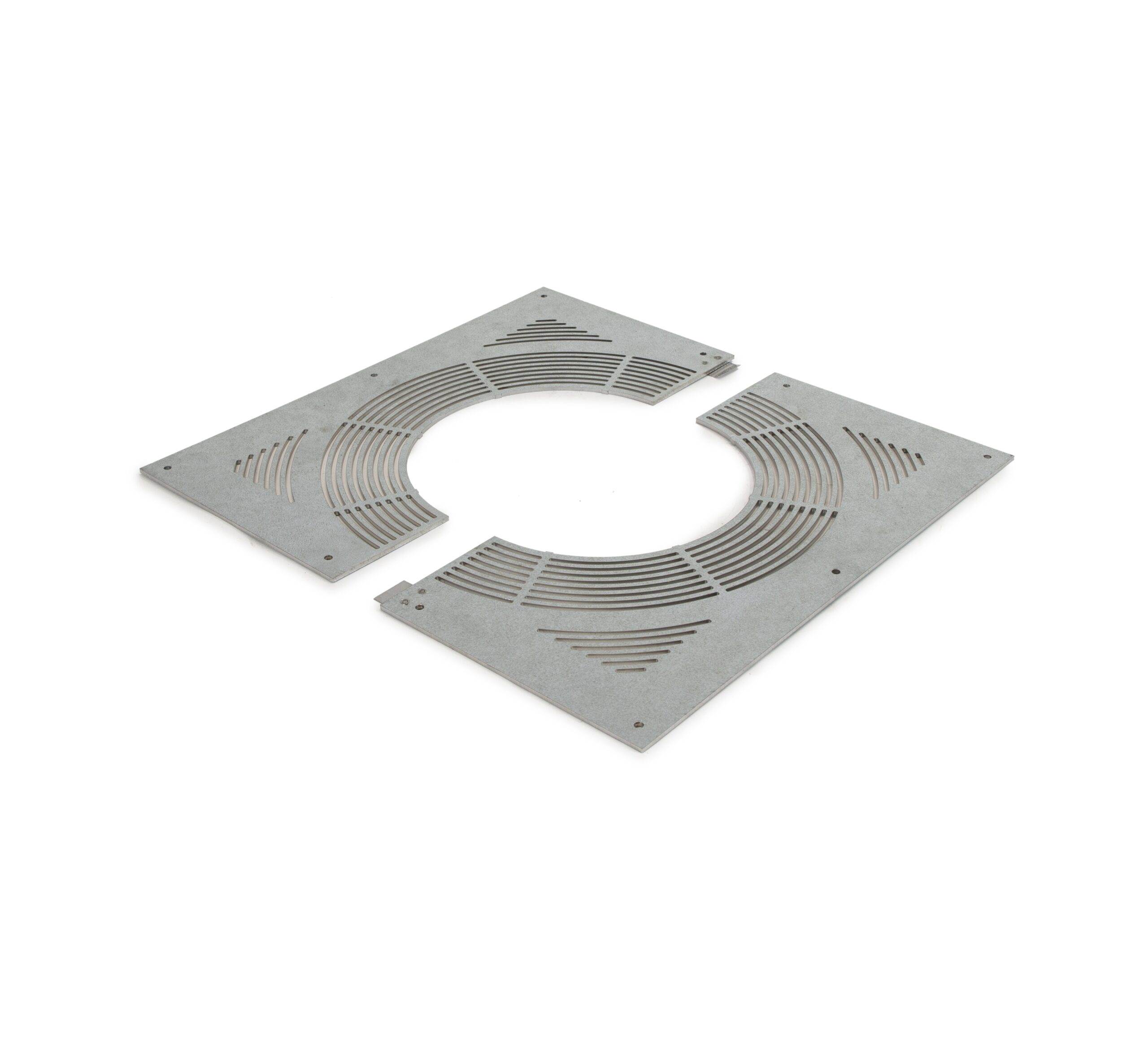 Ventilated Square Firestop 2pc - Schiedel ICS Twin Wall Flue 1 Insulated Chimney System 9425 Firestop plate 2