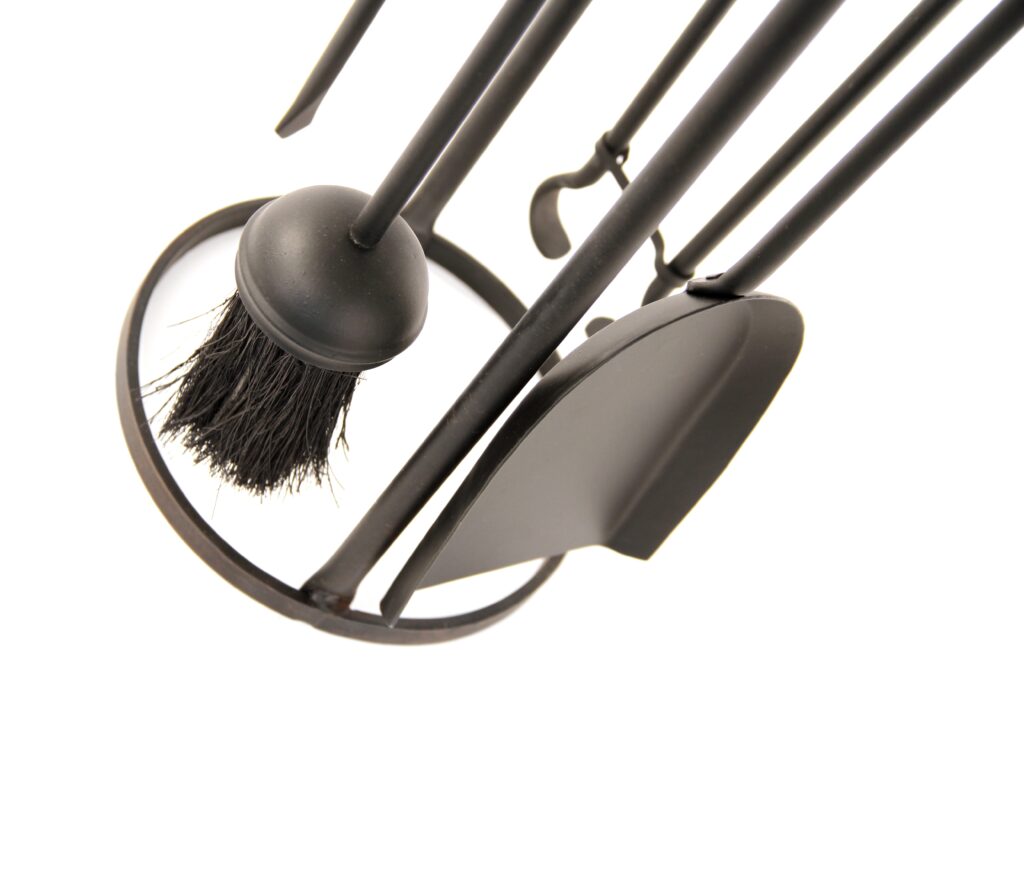 Modern Fireplace Tool Set Black 23" High
