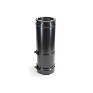 Adjustable Length 375-585mm - Schiedel ICS Twin Wall Flue - Black Powder Coated