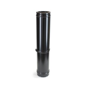 Adjustable Length 585-1005mm - Schiedel ICS Twin Wall Flue - Black Powder Coated