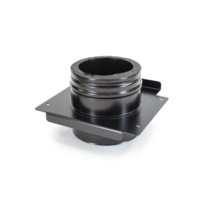 Adjustable Top Plate - Schiedel ICS Twin Wall Flue - Black Powder Coated