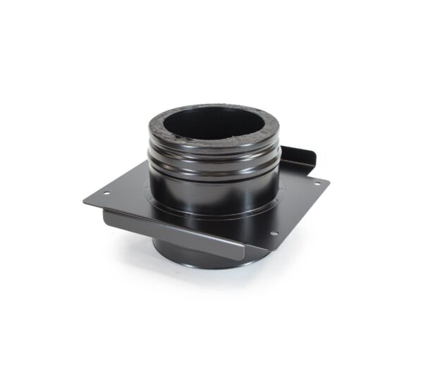 Adjustable Top Plate - Schiedel ICS Twin Wall Flue - Black Powder Coated