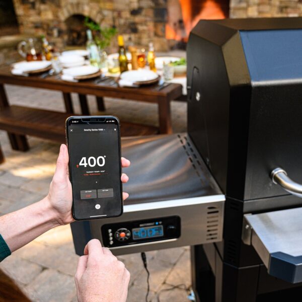 Masterbuilt Gravity Series 800 Griddle - With the Gravity Series? 800 Digital Charcoal Grill + Smoker w/ Griddle by Masterbuilt?, experience the power of GravityFed? charcoal grilling with traditional grates or a full flat top griddle. Set the temperature on the digital control panel or your smart device and the DigitalFan? maintains the desired cooking temperature. The charcoal hopper holds 10lbs of lump charcoal or 16lbs of briquettes for up to 10 hours of use and gravity ensures you have constant fuel to the fire. You can smoke, grill, sear, bake, roast and so much more.