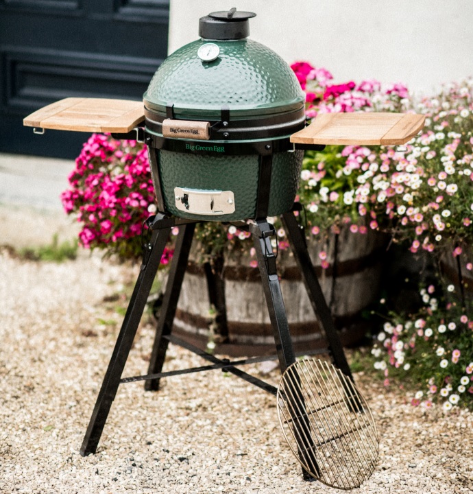 Minimax Egg Bundle With Stand And, Big Green Egg Large Nest Bbq With Wood Shelves Bundle