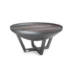 Topstak 80cm Firepit with s/s BBQ Grill, in Charcoal Paint
