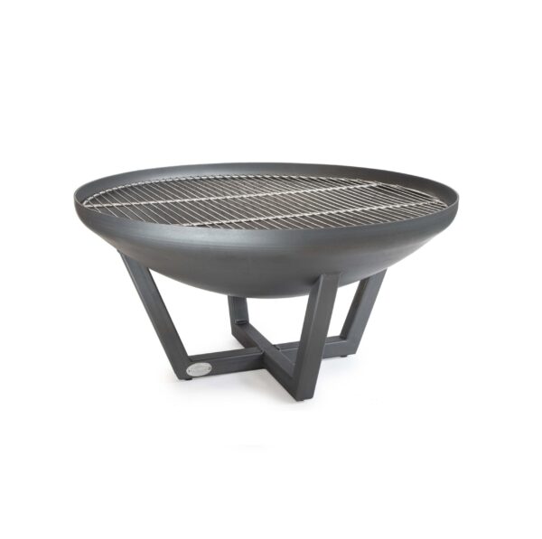 Topstak 80cm Firepit with s/s BBQ Grill, in Charcoal Paint