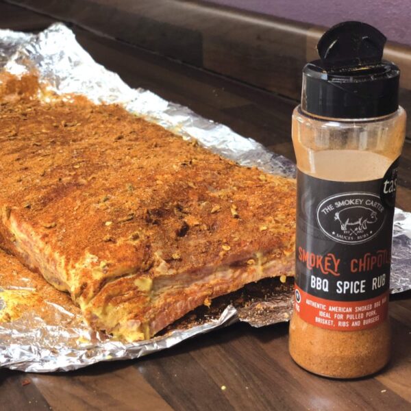 PITMASTER SMOKEY CHIPOLTE RUB - Smokey Chipotle BBQ Spice Rub?(90g Rub Shaker) (Winner of a Gold Star Great Taste Awards 2016) Our original and number 1 best selling rub! Create that authentic American smoked BBQ flavour at home with this Chipotle Rub. Designed for pulled pork, ribs, brisket, burgers & BBQ beans.
