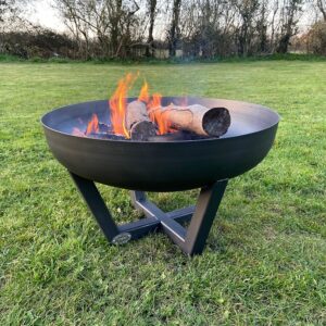 Topstak 60cm Firepit with s/s BBQ Grill, in Charcoal Paint