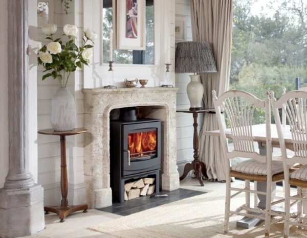 Woodwarm Fireview ECO 5kw on Logstore