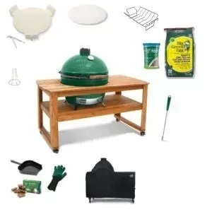 X-Large Big Green Egg in Acacia Table - Full Bundle Deal (1) £2,595.83