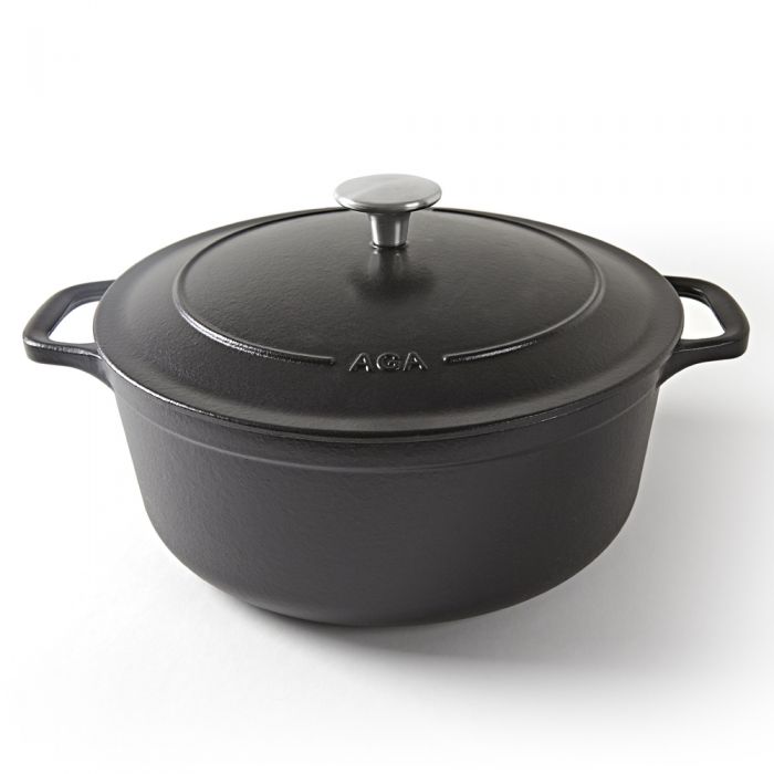 AGA Cast Iron 16cm Casserole - Matt Black 1 AGA Cast Iron 16cm Casserole - Matt Black