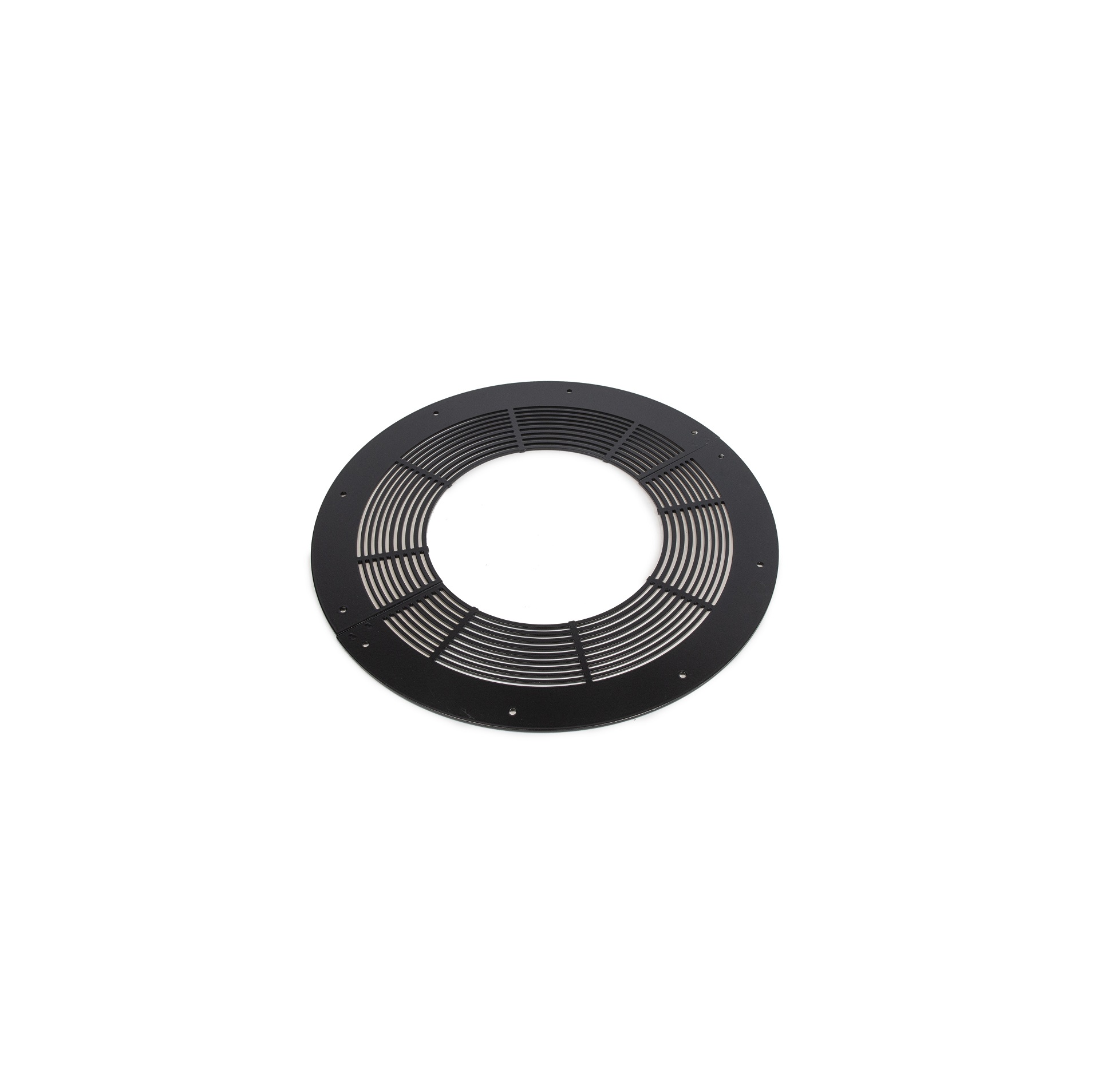 Ventilated Round Firestop Plate - Schiedel Twin Wall Flue - Black
