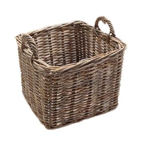 Square Log Storage Basket with Ear Handles - Small