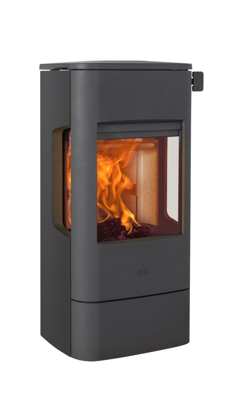 Jotul F305 Woodburner Stove Black with Logstore Topstak