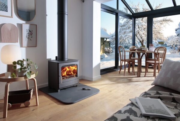 Woodwarm Fireview ECO 7kw, Traditional Door