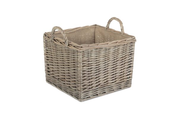 Small Square Lined Wicker Log Basket (1) £29.17