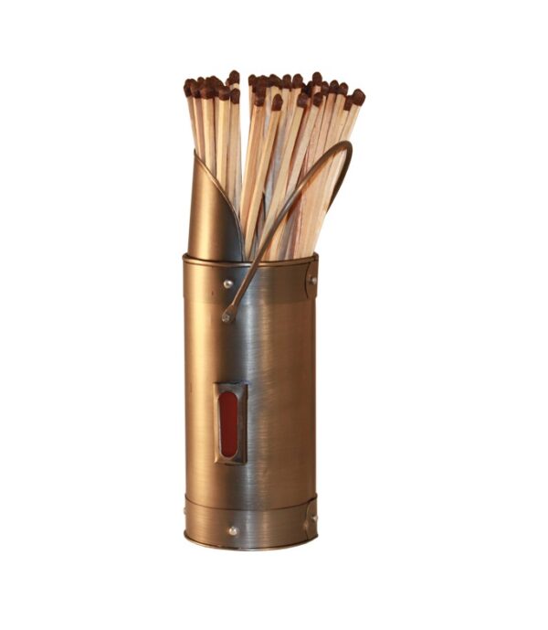 Antique Pewter Match Holder & Matches (1) £14.58