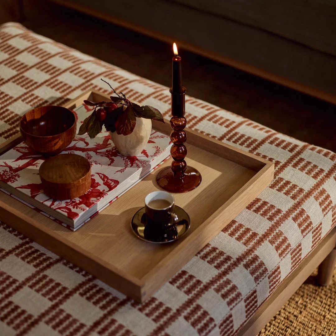 Neptune Floella Short Candle Holder - Amber 2 Floella Amber Short Candle Holder