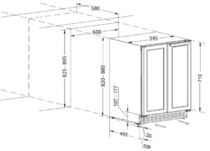 AGA Undercounter Wine Cabinet 60cm - Stainless Steel (7)