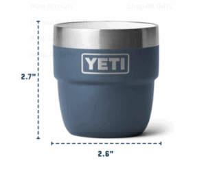 Yeti 2pk 4oz Stackable Espresso Cup Measurements
