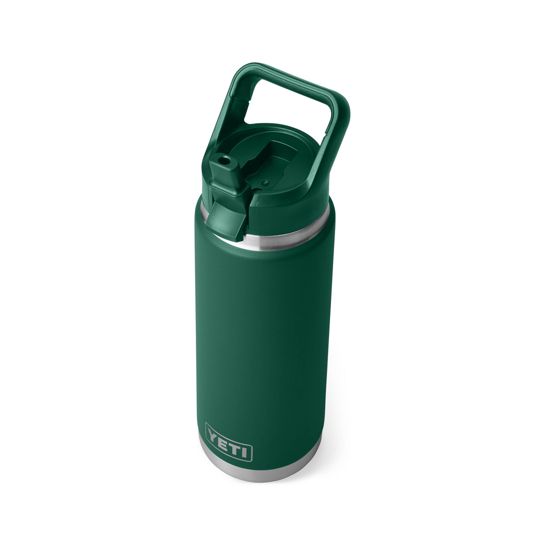 Yeti Rambler 26oz Colour Straw Bottle - Black Forest Green 4 Yeti Rambler 26oz Colour Straw Bottle