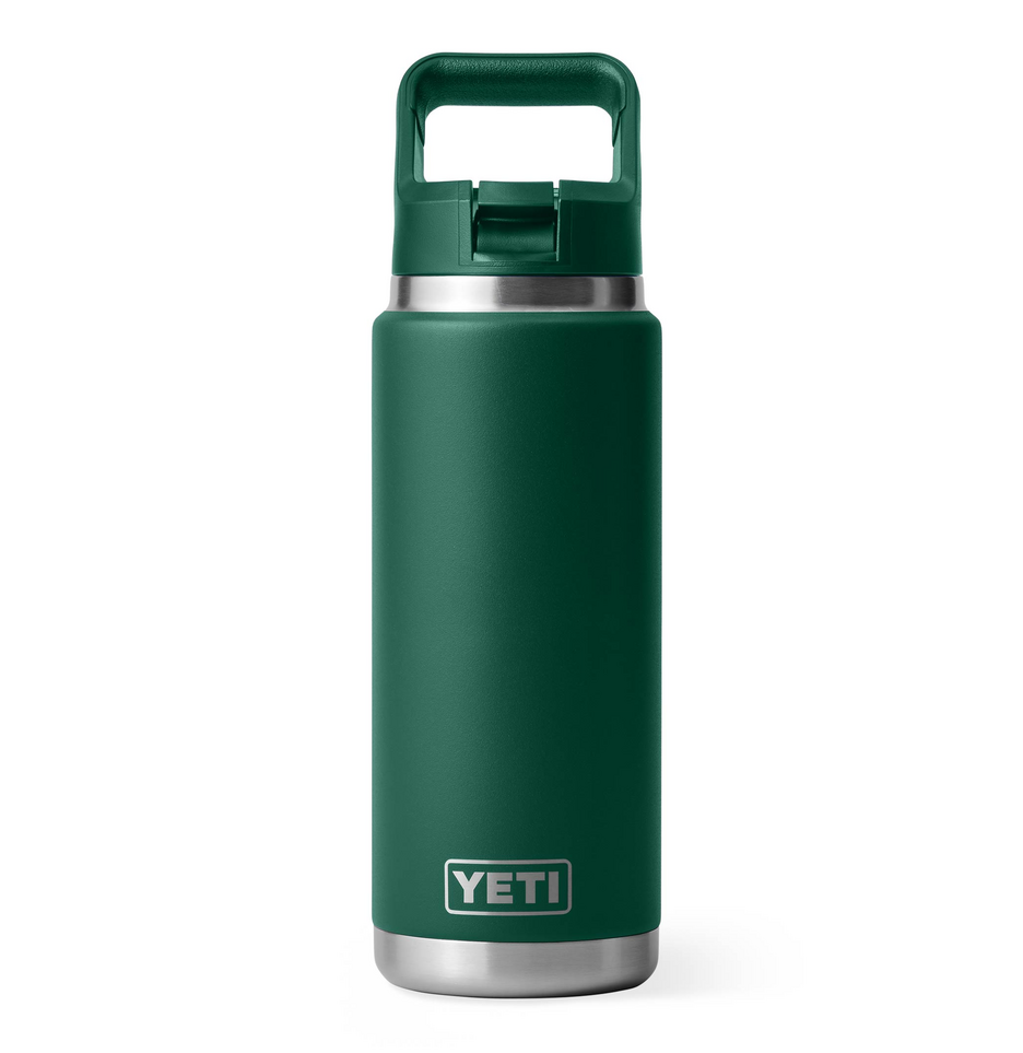 Yeti Rambler 26oz Colour Straw Bottle - Black Forest Green 1 Yeti Rambler 26oz Colour Straw Bottle