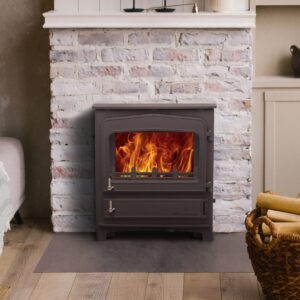 Woodwarm Fireview Inset ECO 5kw, Vintage Door