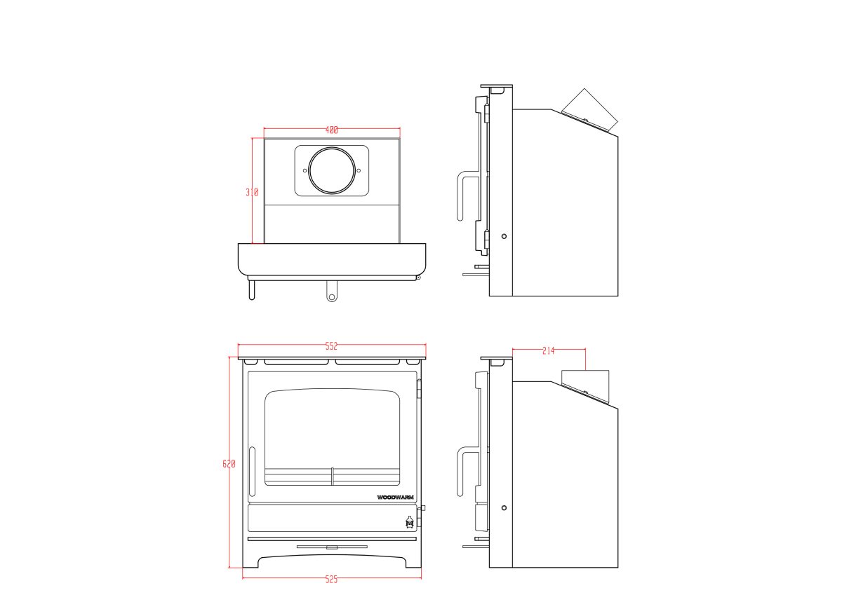 Woodwarm Fireview Inset ECO 5kw, Traditional Door 3 Woodwarm Fireview Inset ECO 5kw, Traditional Door - Image 3