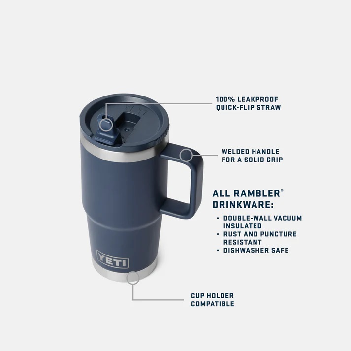 Yeti Rambler 20oz Travel Straw Mug - Black 7 Yeti Rambler 20oz Travel Straw Mug - Black - Image 7
